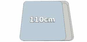Largeur différente (110 cm)