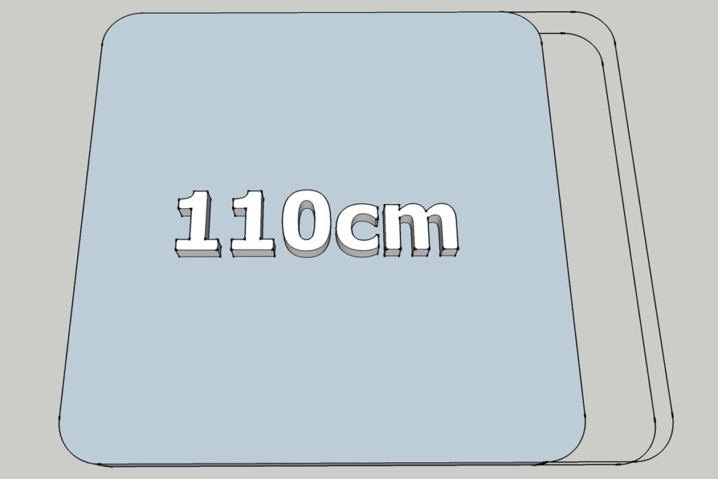 Largeur différente (110 cm)