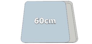 Largeur différente (60 cm)