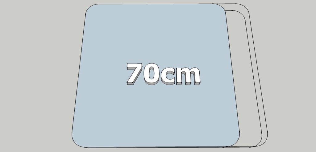 Kofferbank 2-delig,70cm breed
