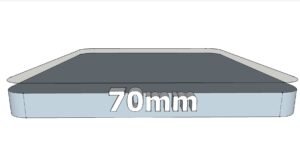 Dickere Polsterung 70mm